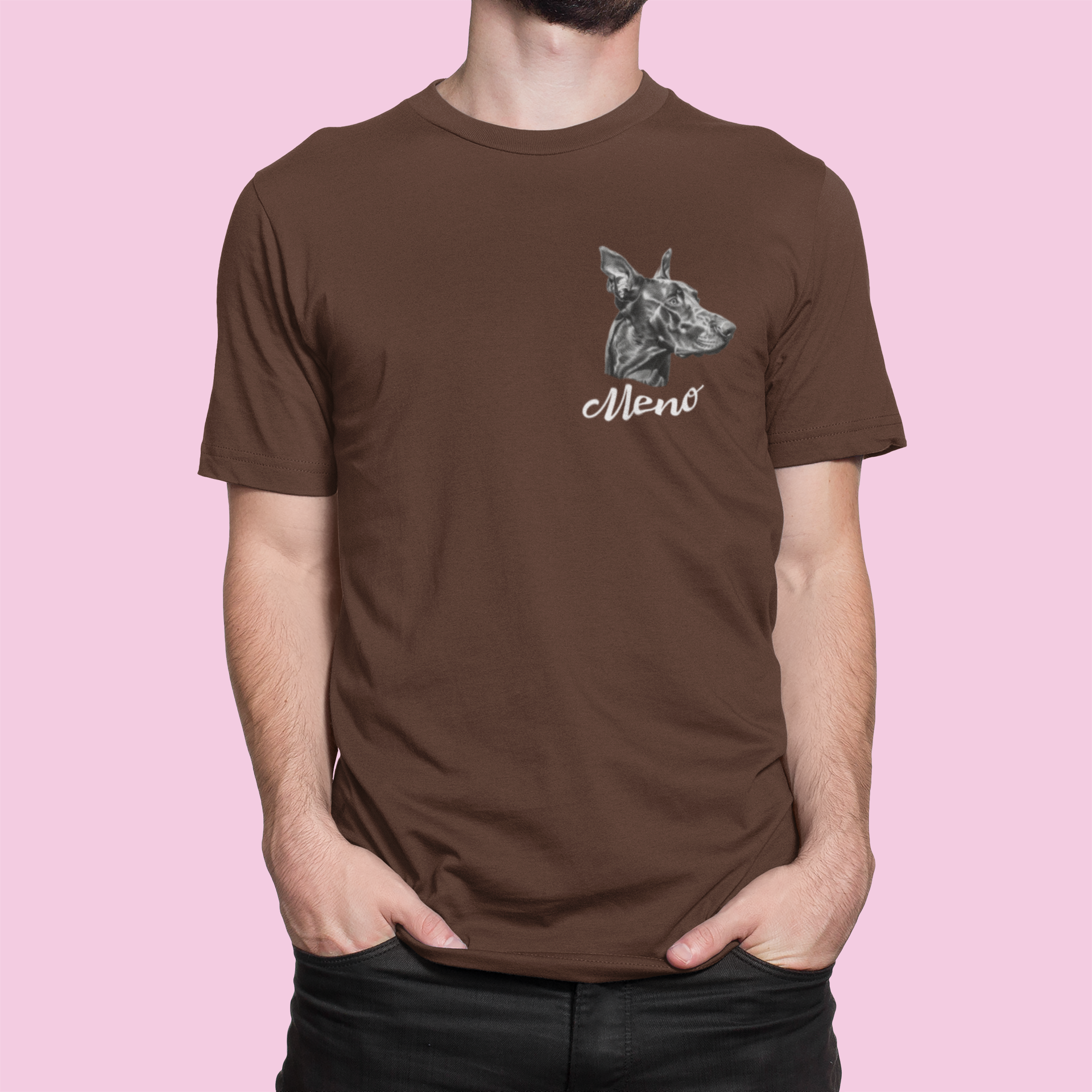Tričko Doberman | personalizované tričko s menom psíka - Bombové