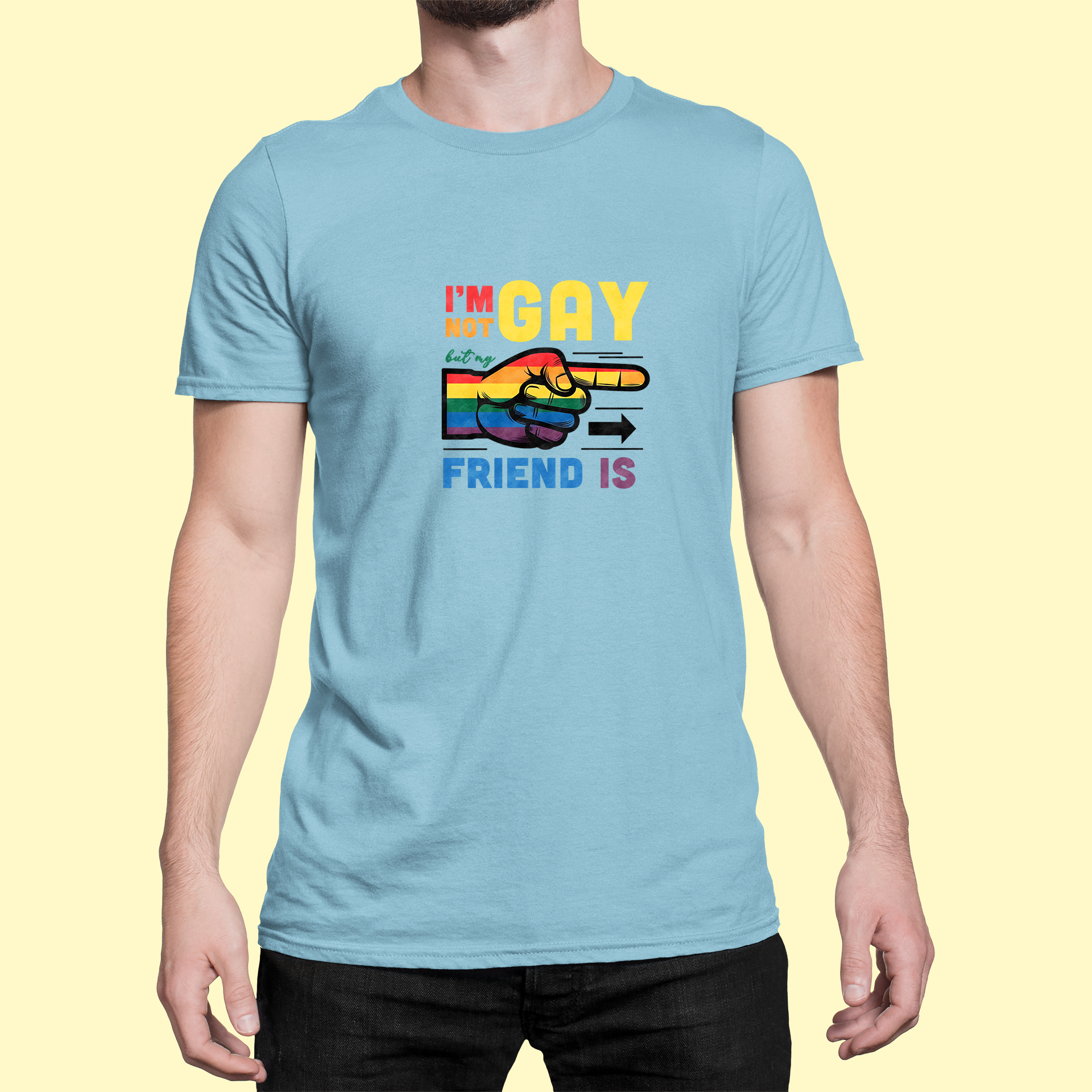 Tričko "I am not gay, but my friend is" - Bombové