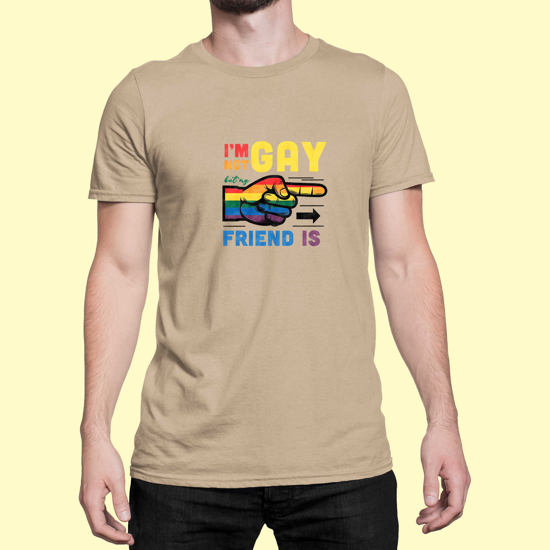 Tričko "I am not gay, but my friend is" - Bombové