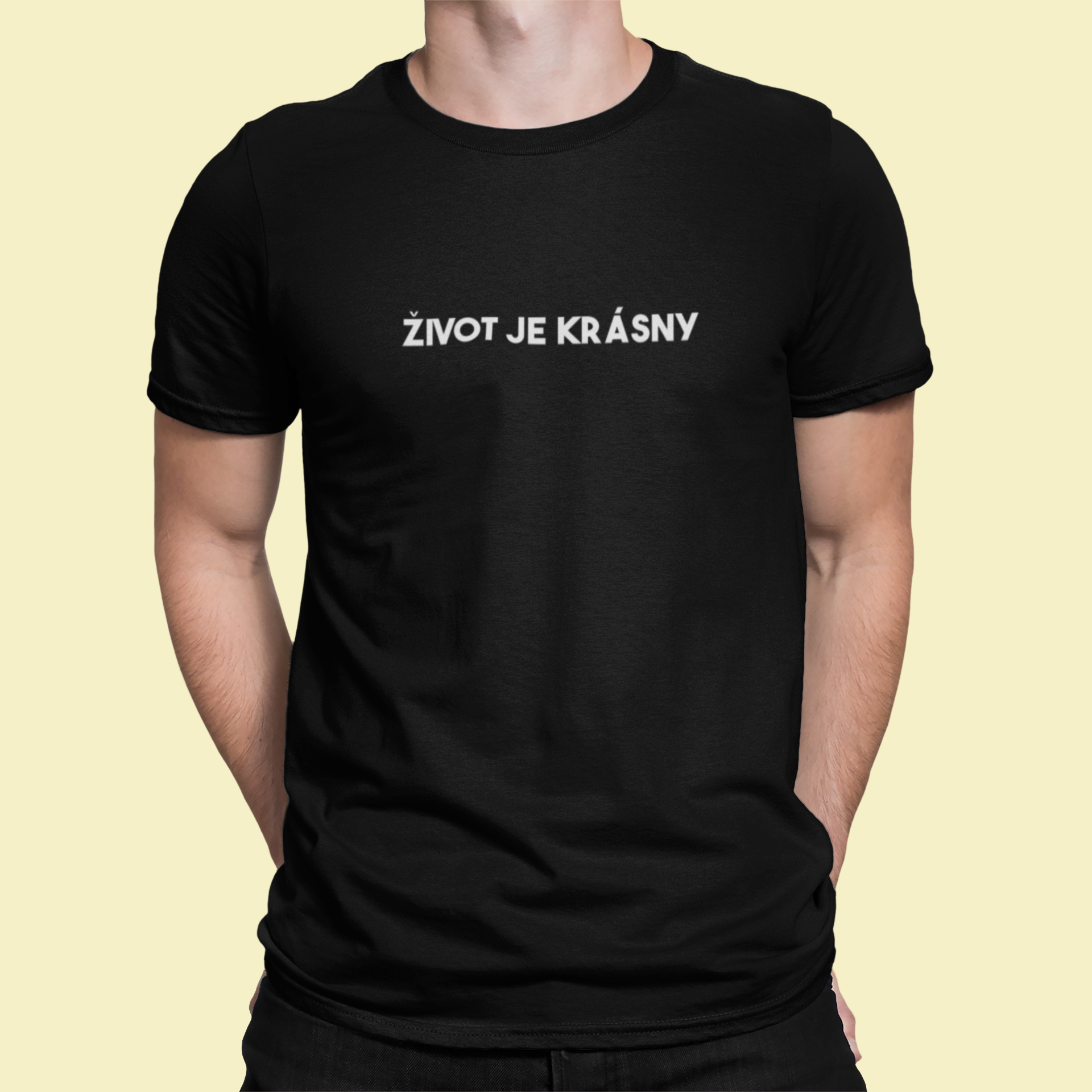 Tričko s nápisom "Život je krásny" - Bombové
