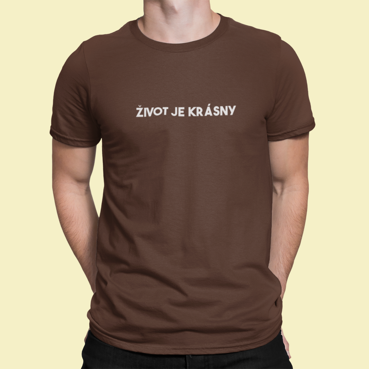 Tričko s nápisom "Život je krásny" - Bombové
