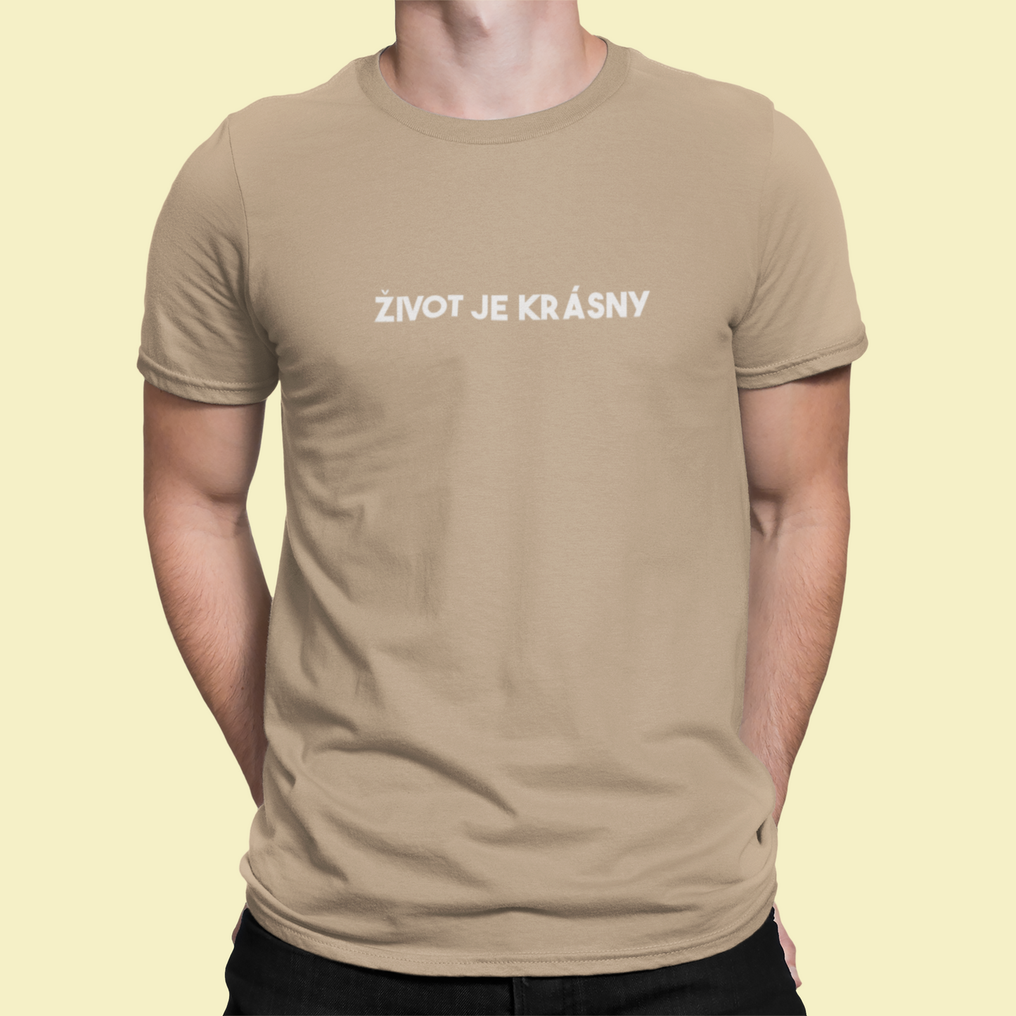 Tričko s nápisom "Život je krásny" - Bombové