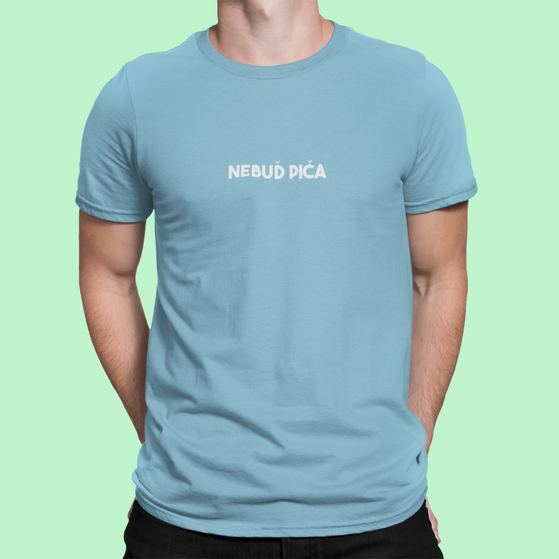 Tričko s nápisom "Nebuď piča" - Bombové