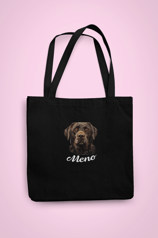 Taška Čokoládový labrador | personalizovaná taška s menom psíka