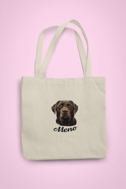 Taška Čokoládový labrador | personalizovaná taška s menom psíka