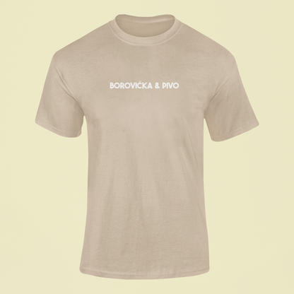 Tričko s nápisom "Borovička & pivo" - Bombové