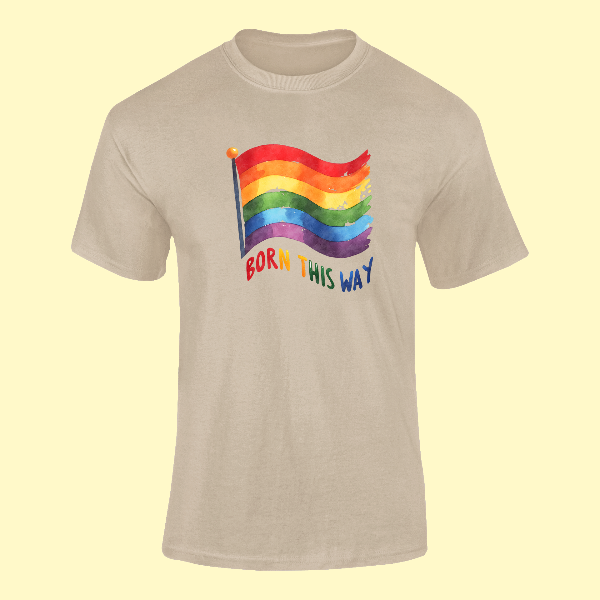 Tričko "Born This Way" s Dúhovou Vlajkou - Bombové