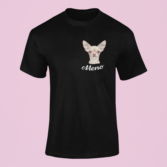Tričko Čivava (čierna, biela) | personalizované tričko s menom psíka - Bombové