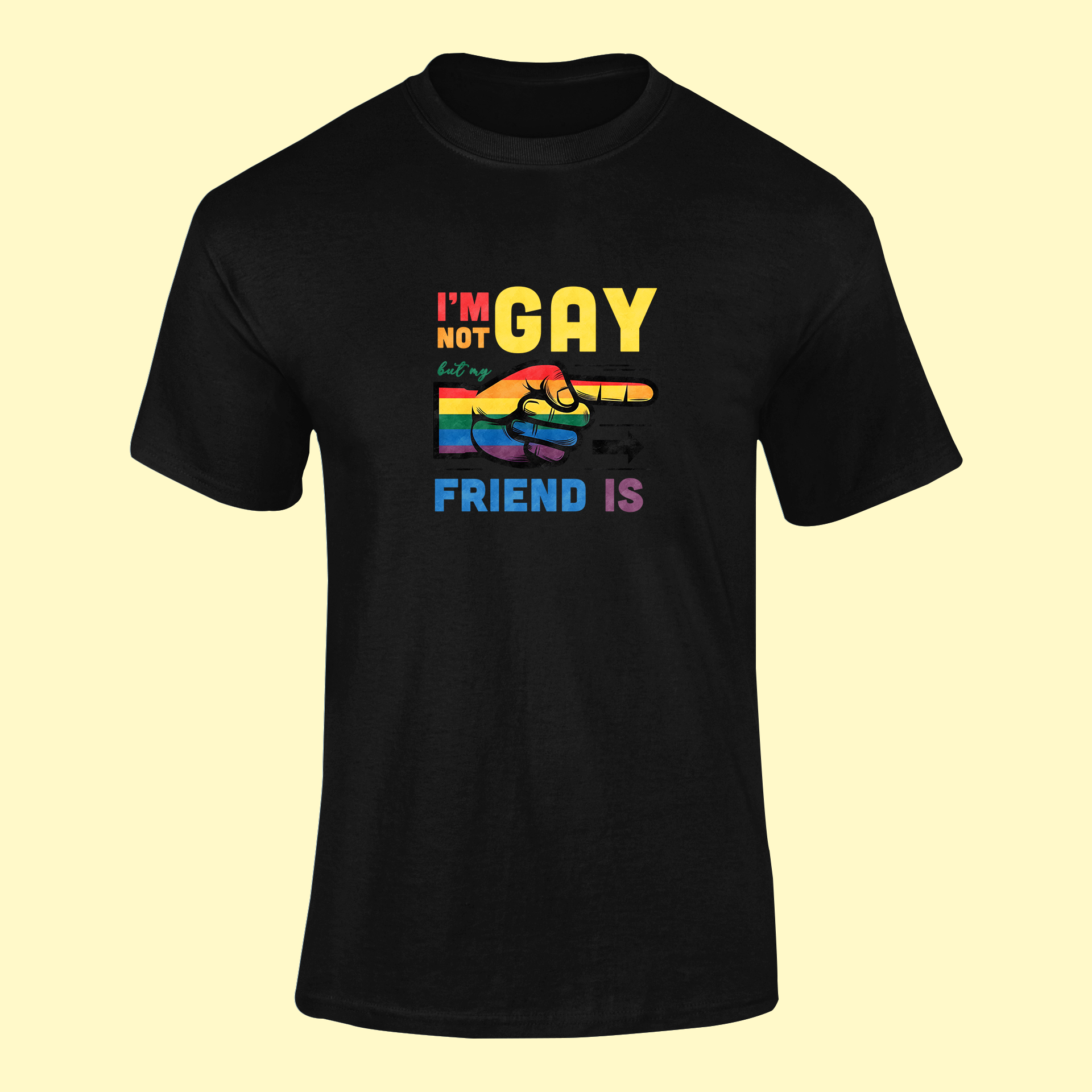 Tričko "I am not gay, but my friend is" - Bombové