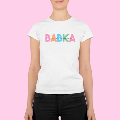 Tričko | Darček pre babku | Babka s menami vnúčat |