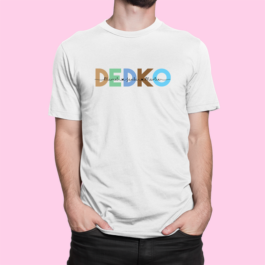 Tričko | Darček pre dedka | Dedko s menami vnúčat |