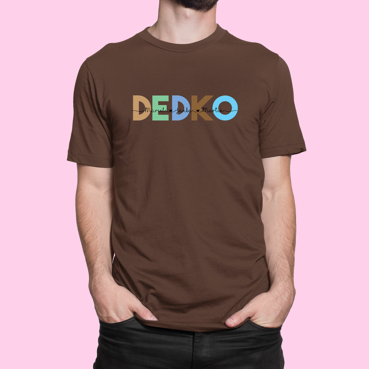 Tričko | Darček pre dedka | Dedko s menami vnúčat |