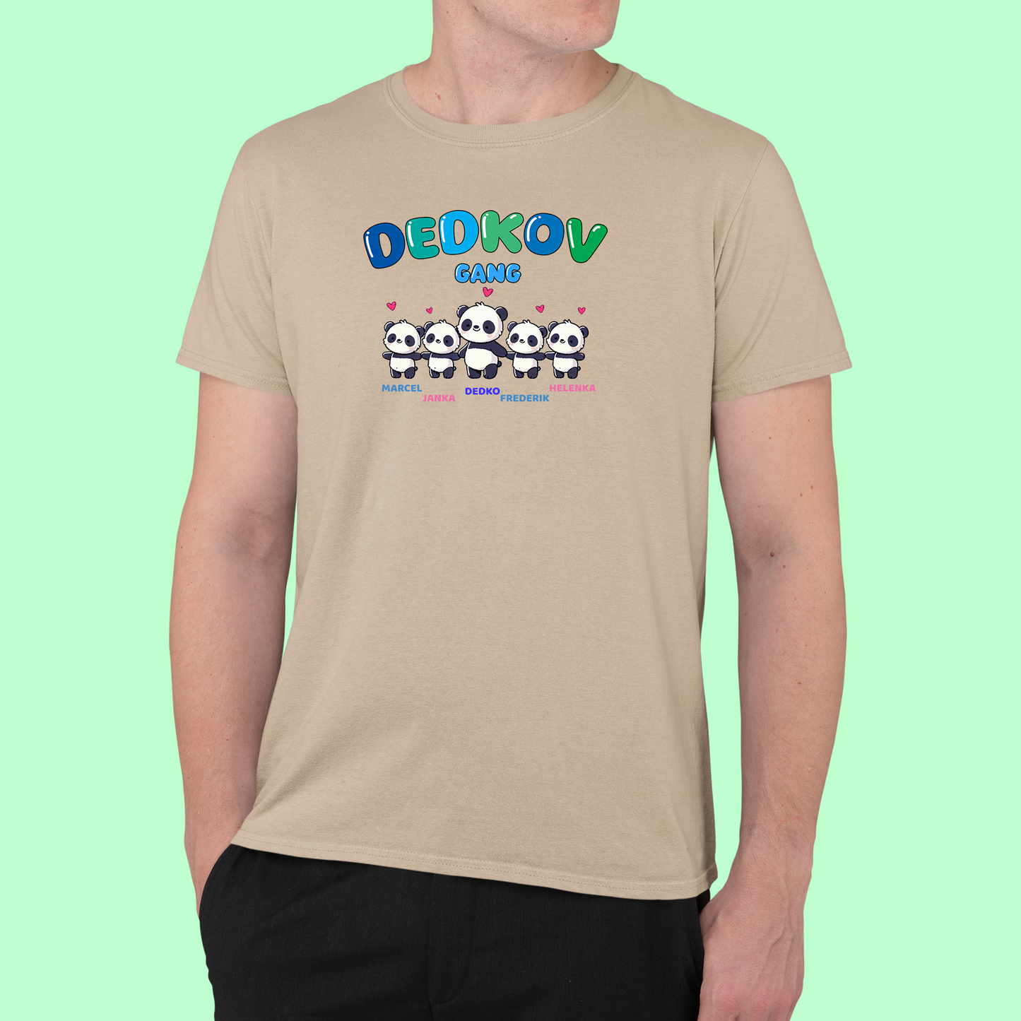 Tričko | Darček pre dedka | Dedkov gang -pandy |