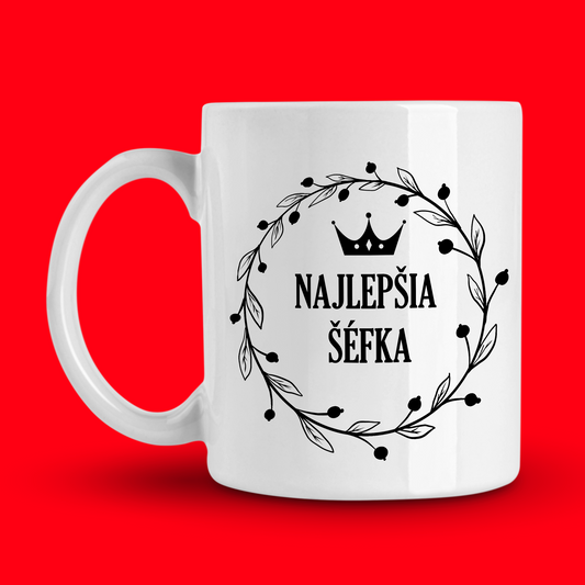hrnček pre najlepšiu šéfku 