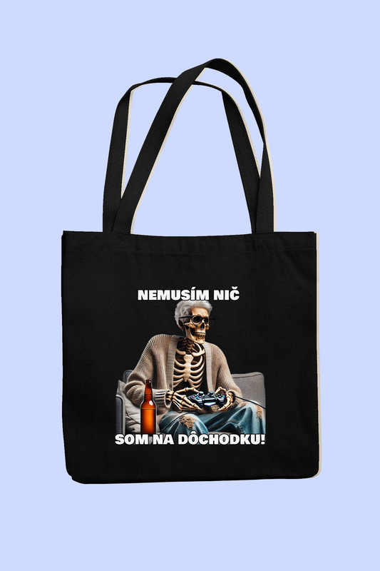 Taška | Darček pre dedka | Nemusím nič som na dôchodku - dedko hráč |