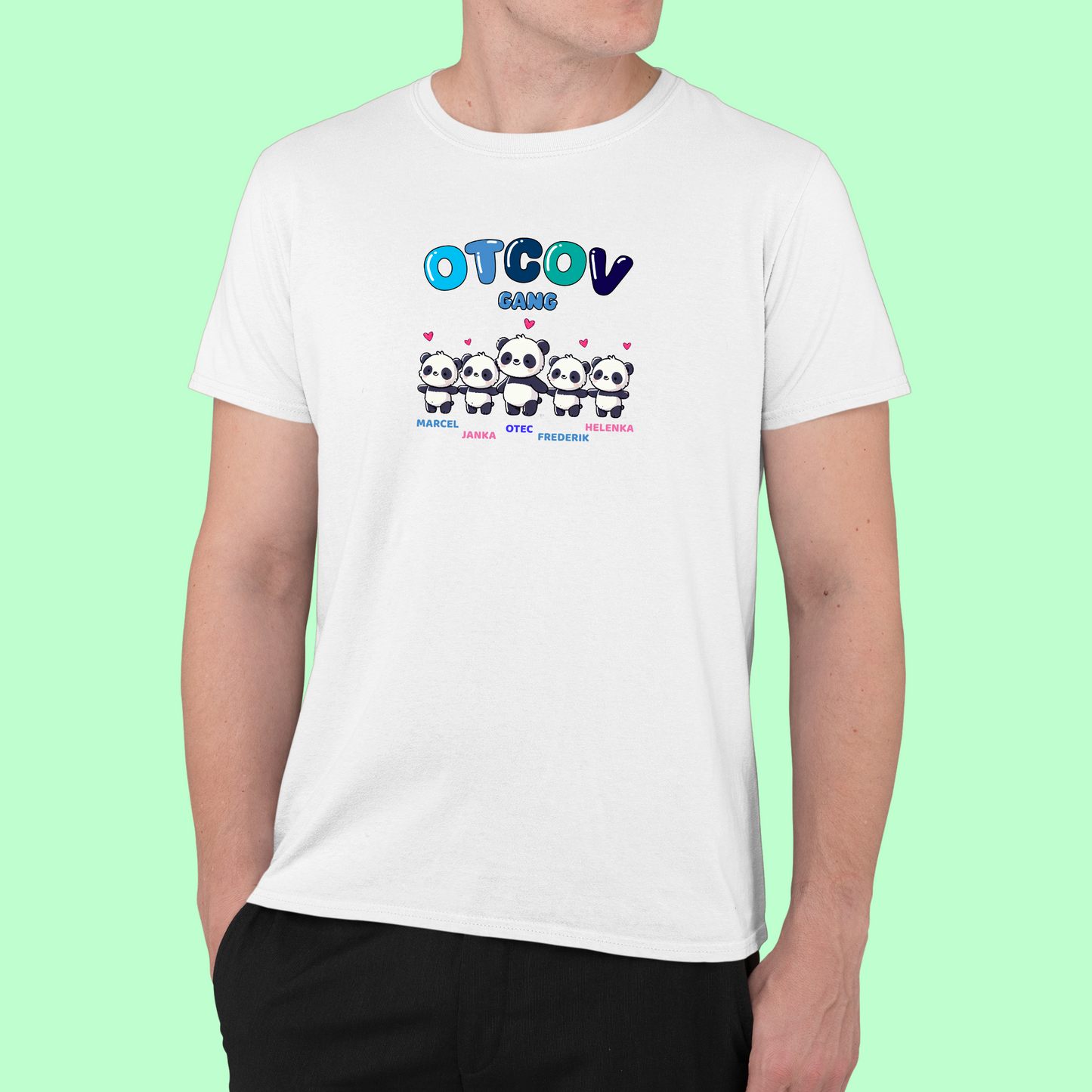 Tričko | Darček pre otca | Otec gang - pandy |