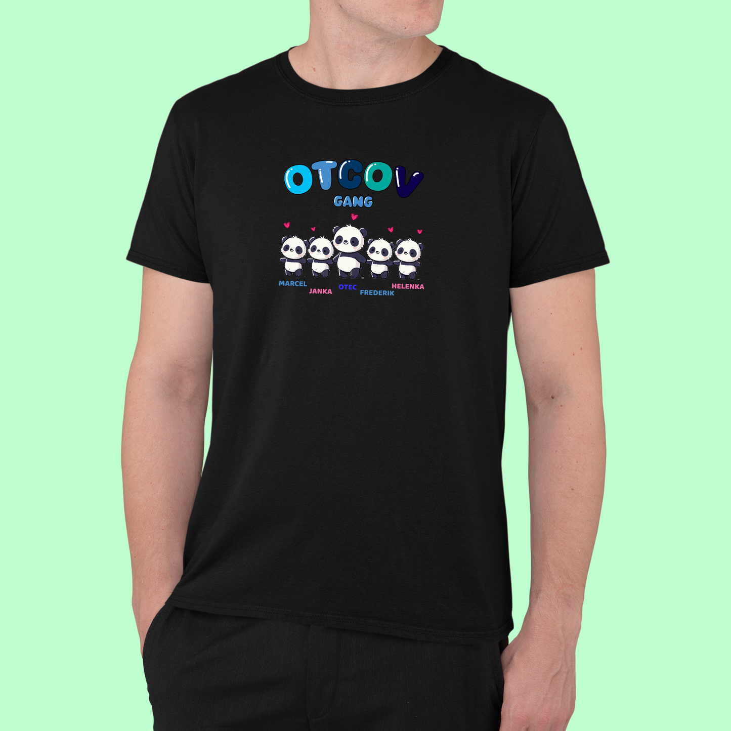 Tričko | Darček pre otca | Otec gang - pandy |
